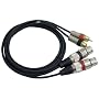 Pyle PPRC-X05 Dual 5ft. Professional Audio Link Cable XLR Female to RCA Male