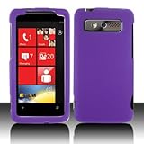 For Verizon HTC Trophy 6985 Accessory - Rubber Purple Hard Protective Hard  ....