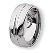Grooved Polished Tungsten Carbide Ring (9.0 mm) - Sizes 8-14