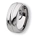 Grooved Polished Tungsten Carbide Ring (9.0 mm) - Sizes 8-14