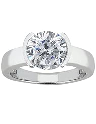 1.50 Ct Round H/I I1 Diamond 18K White Gold Ring