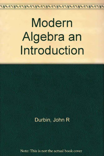 modern algebra an introduction