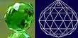40mm Vintage Crystal Green Feng Shui Ball