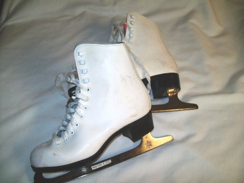 CCM White Ice Figure Skates - Size 5.0 (adult) - only used a couple of times