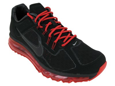 Nike Men's NIKE AIR MAX 2013 EXT RUNNING SHOES 11 Men US (BLACK/BLACK/BLACK/UNVRSTY RED)