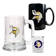 NFL Minnesota Vikings 15-Ounce Tankard, 15-Ounce Ceramic Mug & 2-Ounce Shot Glass Set - Primary Logo
