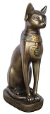 Ancient Egyptian Bastet Real Bronze Powder Cast Statue, 8-inch 6956