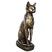 Ancient Egyptian Bastet Real Bronze Powder Cast Statue, 8-inch 6956