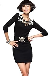 Sweater Scoop Neck Cotton/Knit Spring  Dress