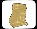 Decorated Mouse Pad with Africa, Ghana, area, map, geograpy, region, outline, land