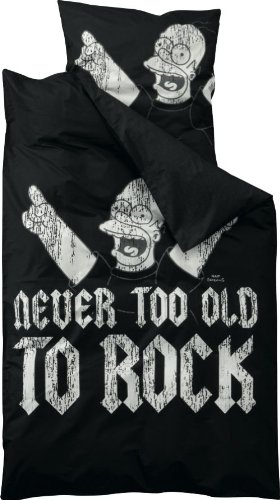 UnitedLabels AG United Labels 0109453 - Simpsons Bettw&auml;sche - "Never Too Old To Rock"