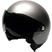 AGV Solid Dragon Harley Cruiser Motorcycle Helmet w/ Free B&F Heart Sticker Bundle - Steel/Gray / Small