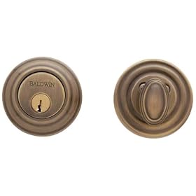Baldwin 8231.05 Traditional Deadbolt 2-1 8-Inch inch Door Prep, Satin Brass and Black by Baldwin