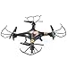 GPTOYS Black Aviax Quadcopter 6-Axis 2.4GHz RC Helicopter Drone with 3D Flip / Headless Mode/ 2MP HD Camera / LED Lights / 4G SD Card / SD Card Reader