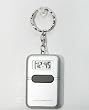 `Talking Keychain Clock-English Silver