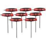 Wiha 54095 8-Piece Soft Grip T-Handle Ball End Hex Metric