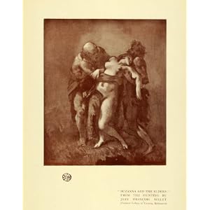1921 Print Suzanna Elders Daniel Bible Catholic Nude - Original Color Print