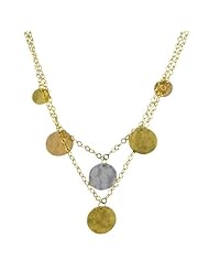 10 Karat Tri-Color Gold Double Strand Rolo Necklace (17 inch)