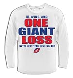 Giants Superbowl Champions T-shirt, 18 wins and ONE GIANT LOSS T-shirt, Medium, White