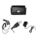 EMPIRE Black Leather Case Pouch with Belt Clip and Belt Loops + Car Charger (CLA) + Home Wall Charger + USB Data Cable for Huawei Comet