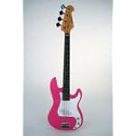 43" Pink Electric Bass with Gig Bag and Accessories