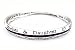 Bracelet - B264 - Bangle Style - Inscribed with "Mothers and Daughters Share an Everlasting Bond" ~ Silver Tone Metal (68mm)