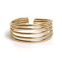 18kt Gold Over Sterling Silver Multi Row Toe Ring