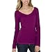 Mossimo Supply Co. Juniors Long Sleeve Value V-Neck Tee - Haywire Purple