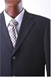 Men's Super 120's Black 100% Virgin Wool Super Straited Blazer