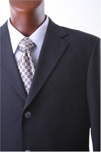 Men's Super 120's Black 100% Virgin Wool Super Straited Blazer