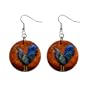 Rooster Chicken Earrings Limited Edition Art Jewelry