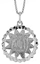 Sterling Silver 3/4" (19mm) Allah Pendant