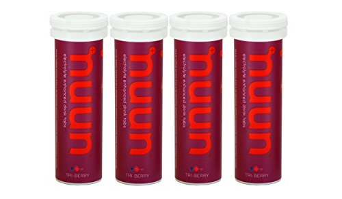 Nuun Active Hydration, Electrolyte Enhanced Drink Tablets, Tri-Berry (4 Tubes/12 Tabs Per Tube) Nuun Active Hydration, Electrolyte Enhanced Drink Tablets, Tri-Berry (4 Tubes/12 Tabs Per Tube)