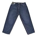 Mens Rocawear dark wash design big and tall designer jeans. Very high quality jeans with head turning back pocket design.