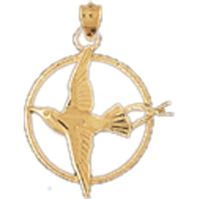 Cheap Girls Jewelry Dazzlers Solid 14k Gold Bird Charm Pendant Available in three colors from jewelsberry (weights: 2.3 grams only) For Sale