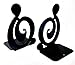 Bellaa 20379 Musical Note Bookends Pair of Treble Clef Musical Note