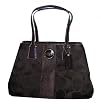 Coach Signature Stripe Framed Carryall Tote/Handbag 18036 Brown