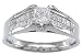 2.05Ct. 14K. White Gold Certified Princess Cut Diamond Invisible Style Engagement Ring