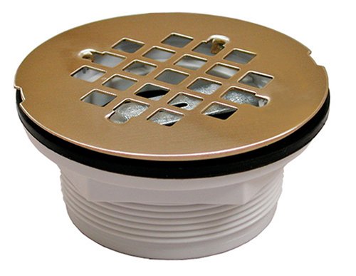 Plumbest D40-201 No Caulk Shower Drain, Polished Brass
