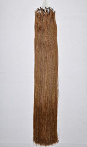 Double Drawn Remy Human Hair Extensions 100s 20 Inch Loop #04 Medium Brown, 100g