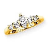 14K Yellow Gold 1/2 ct. Diamond Engagement Ring