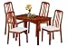Solid Wood Cherry Finish Dining Set - Table & 4 Chairs