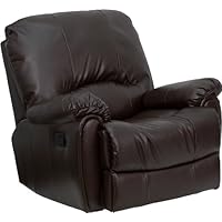 Flash Furniture HU-2503-BRN-GG Over Stuffed Brown Leather Rocker Recliner