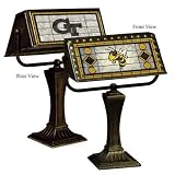 Georgia Tech Yellow Jackets Art Glass Banker's Lamp