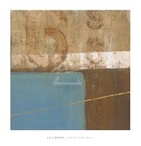 Earth and Sky I, Landscape Art Poster Print by Leo Burns, 27x28