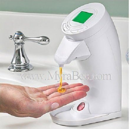 Stylish Touchless Soap Dispenser with LCD Display for Kitchen and Bath , Powered by 3 AA Batteries - 60 day, Money Back Guarantee