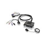 IOGEAR 2-Port Dual-Link DVI Cable KVM with Audio (GCS982U)