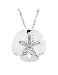 Diamond Sand Dollar Pendant 1/15ctw