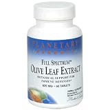 Planetary Herbals Full Spectrum Olive Leaf Extract, 825 mg, Tablets , 60 tablets (Pack of 2)