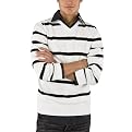 Merona&reg; V-Neck Sweater - White/Black Stripe